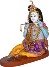 Ethnic Krishna Doll - Indian Art Craft Handicraft Traditional Figure