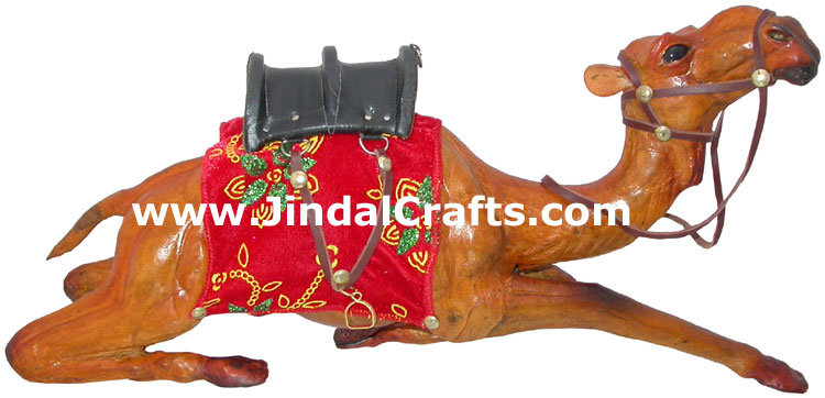 Camel - Handmade Stuffed Leather Animals Toys India Art