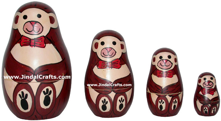 Nested Dolls - Handmade Wooden India Dolls Art