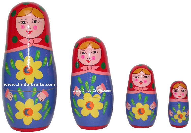 Russian Dolls - Handmade Wooden Stacking Dolls