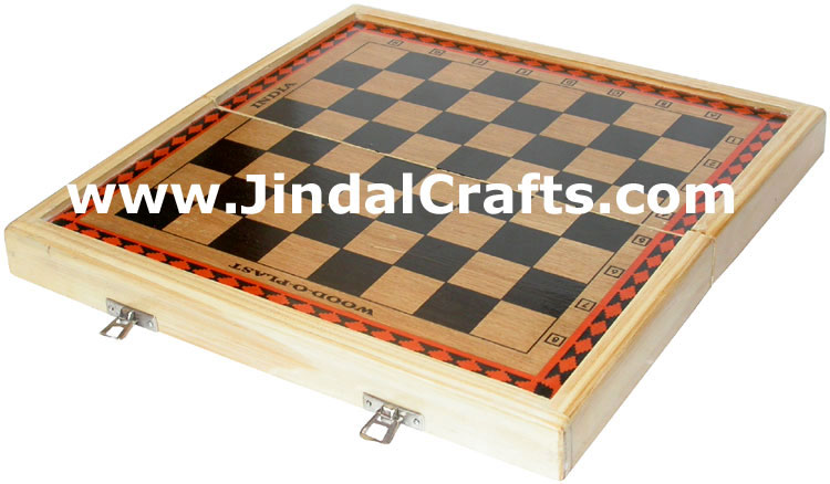 Folding Chess Box - Handmade Wooden Game