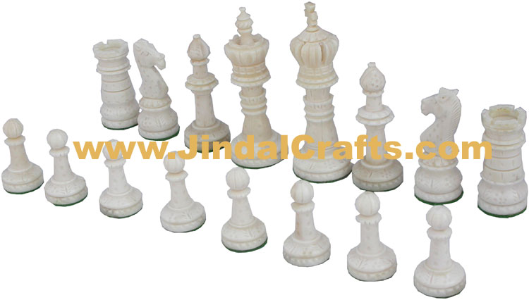 Handcrafted Wooden Indian Chess Figures India Handicrafts Arts Crafts