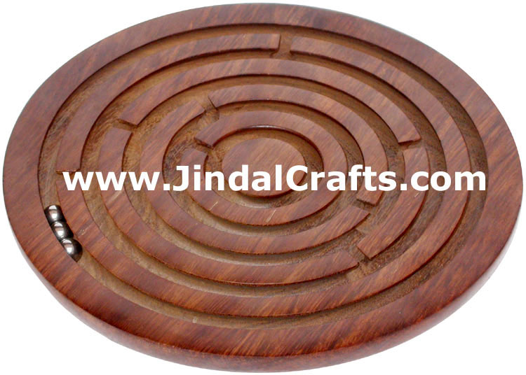 Labyrinth Handmade Wooden Traditional Labyrint Game Toy India Handicraft Leisure