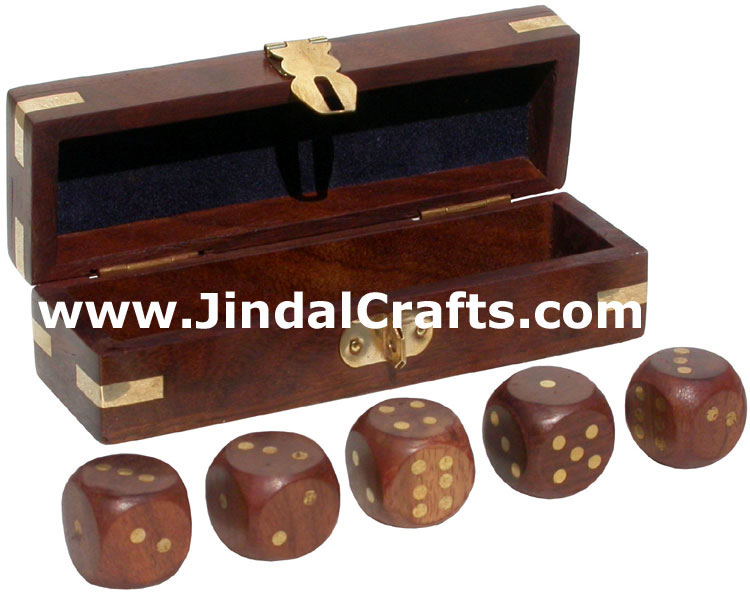 Dice - Handmade Wooden Traditional Game from India Art