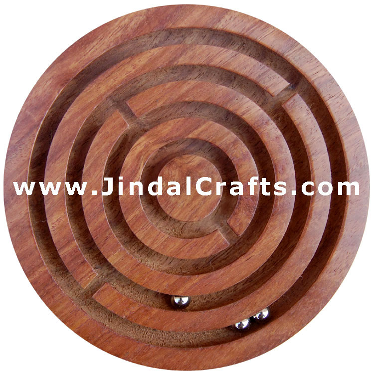 Labyrinth Handmade Wooden Traditional Labyrint Game Toy India Handicraft Leisure