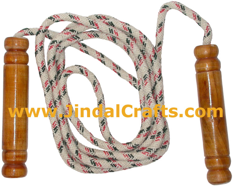 Lacquered Polished Wooden Skipping Rope