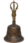 The bell and dorje are important ritual objects of Tibetan Buddhism. The detail of these cast metal implements is aesthetically pleasing and every aspect of their form is rich with symbolic meaning. The dorje represents the male principle of skillful mean