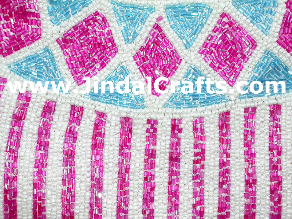 Hand Embroidered Beaded Traditional Shoulder Purse from India