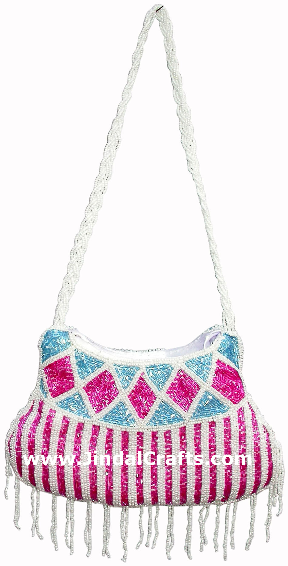 Hand Embroidered Beaded Traditional Shoulder Purse from India
