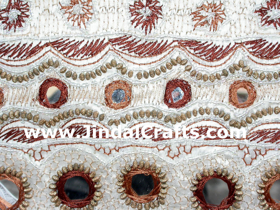 Hand Embroidered Beaded Traditional Shoulder Purse from India