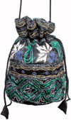 Hand Embroidered Beaded Traditional Shoulder Purse Potli from India
