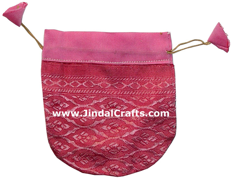 Drawstring Organza Bags Indian Tradtional Cotton Art