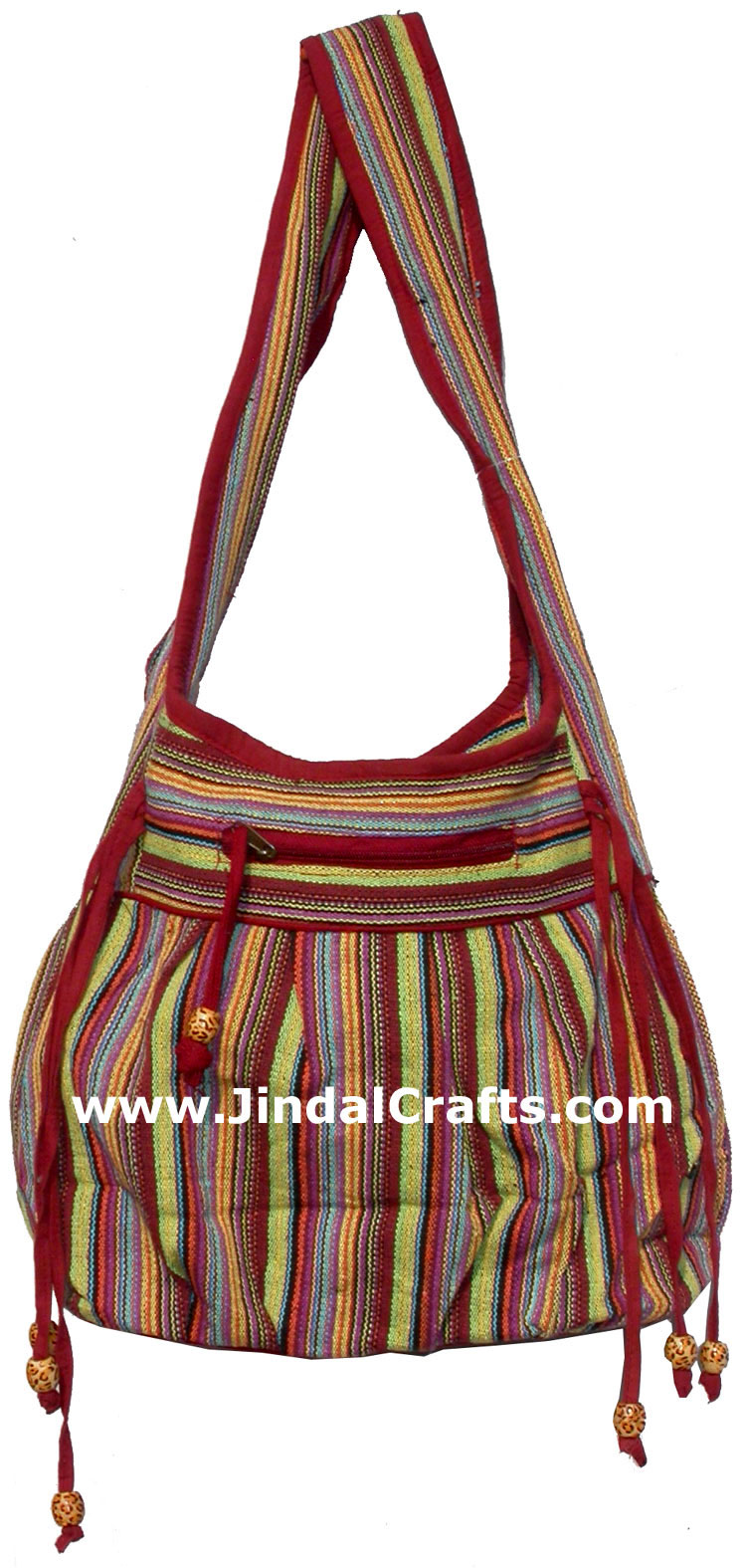 Colorful Hand Stitched Cotton Handbag Traditional Art