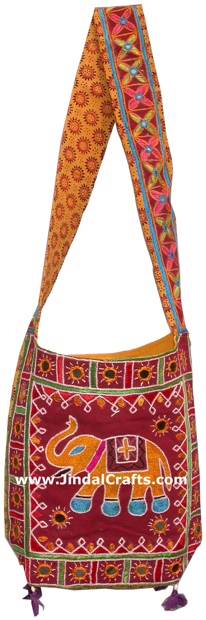 Colorful Hand Embroider Handbag Indian Traditional Art