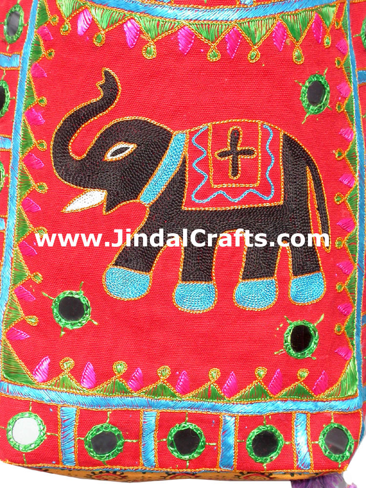 Colorful Hand Embroider Handbag Indian Traditional Art