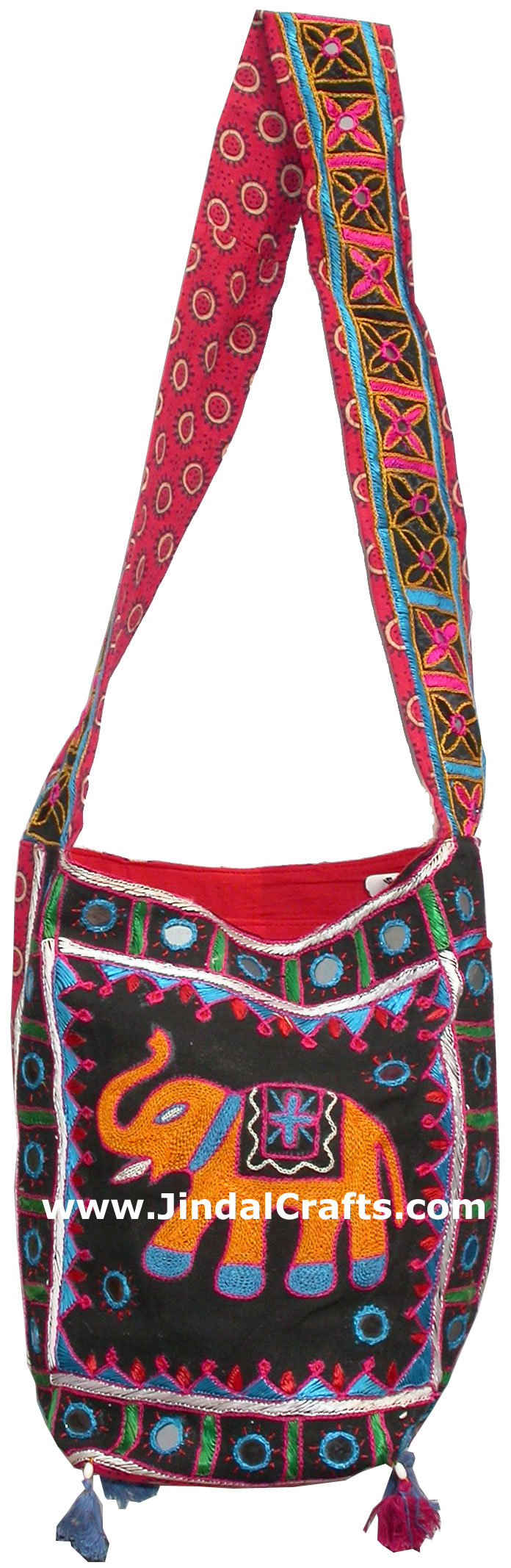 Colorful Hand Embroider Handbag Indian Traditional Art