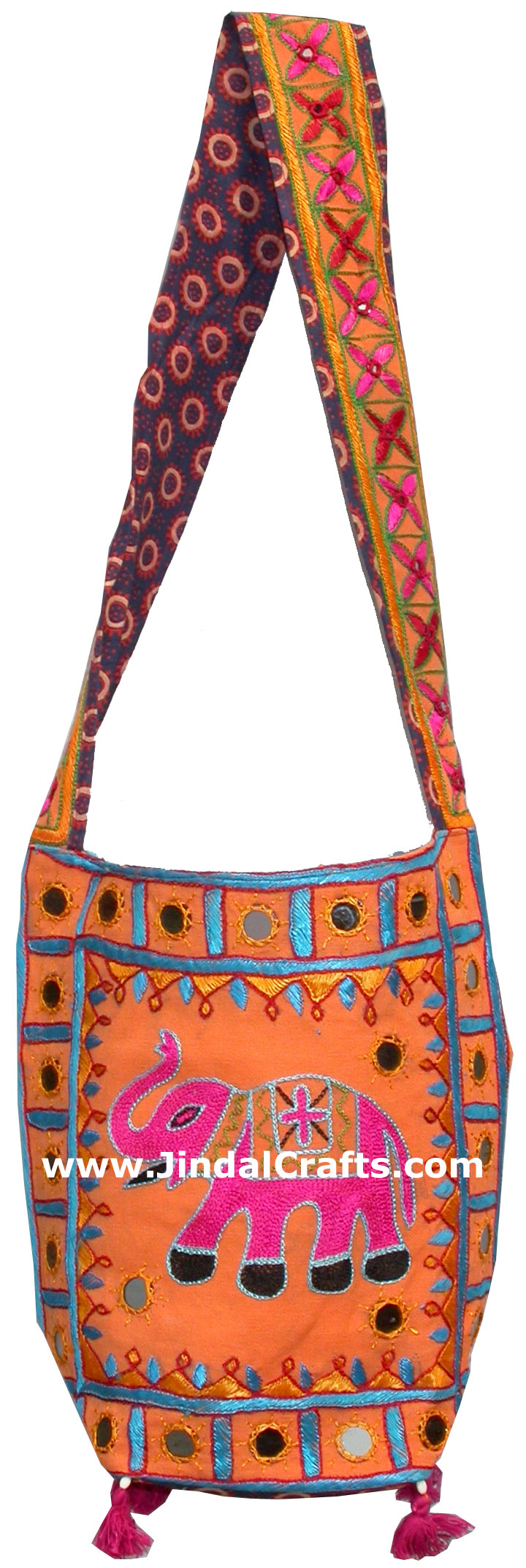 Colorful Hand Embroider Handbag Indian Traditional Art