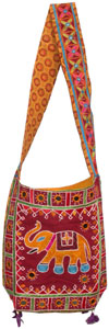 Colorful Hand Embroider Handbag Indian Traditional Art