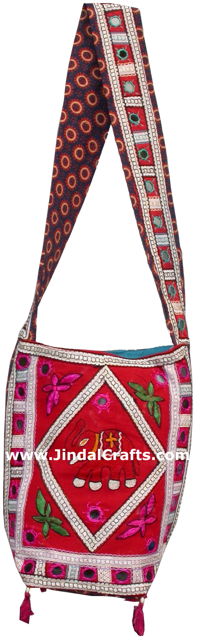 Colorful Hand Embroider Handbag Indian Traditional Art