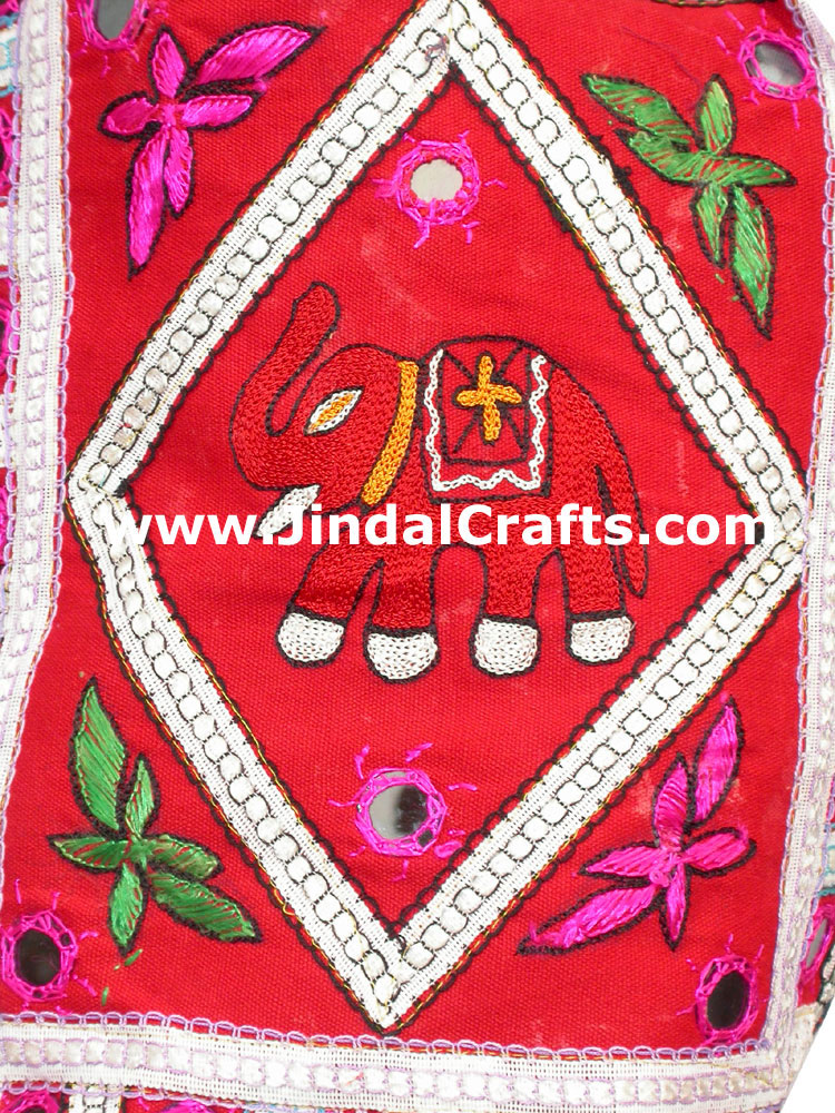 Colorful Hand Embroider Handbag Indian Traditional Art