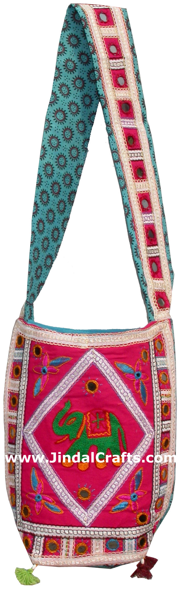 Colorful Hand Embroider Handbag Indian Traditional Art
