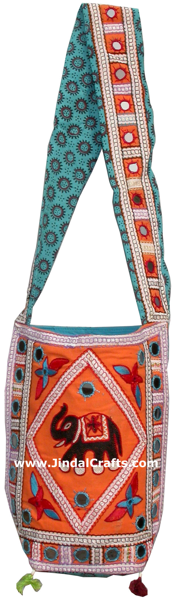 Colorful Hand Embroider Handbag Indian Traditional Art