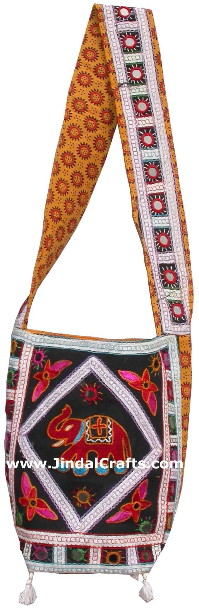 Colorful Hand Embroider Handbag Indian Traditional Art