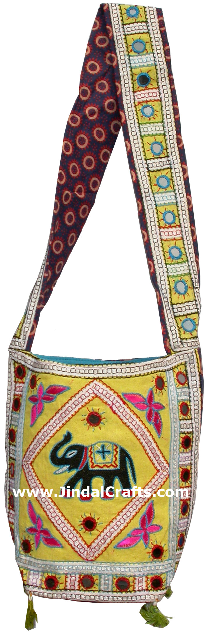 Colorful Hand Embroider Handbag Indian Traditional Art