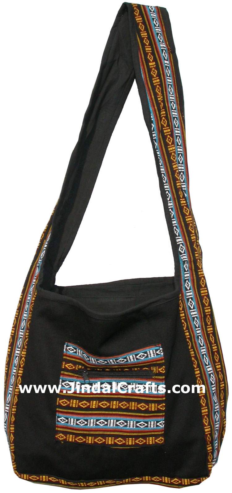 Colorful Hand Stitched Cotton Handbag Traditional Art