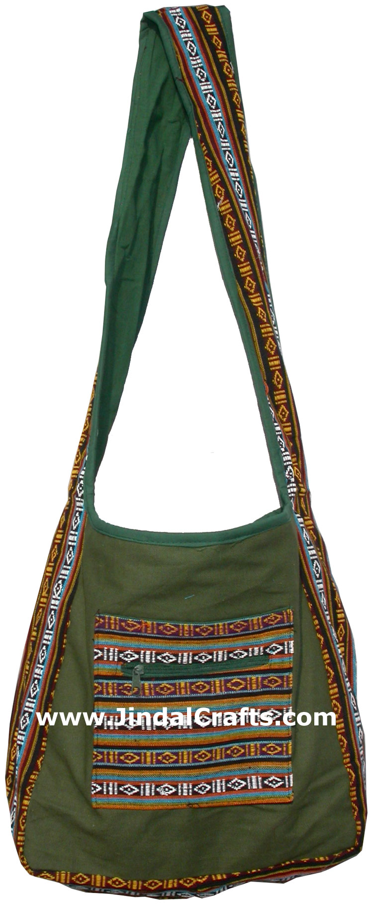 Colorful Hand Stitched Cotton Handbag Traditional Art
