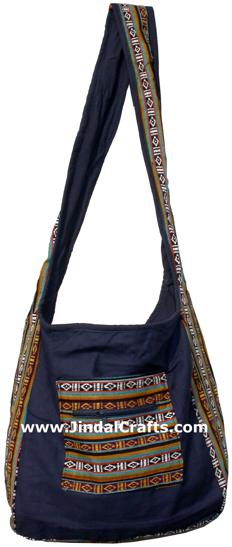 Colorful Hand Stitched Cotton Handbag Traditional Art