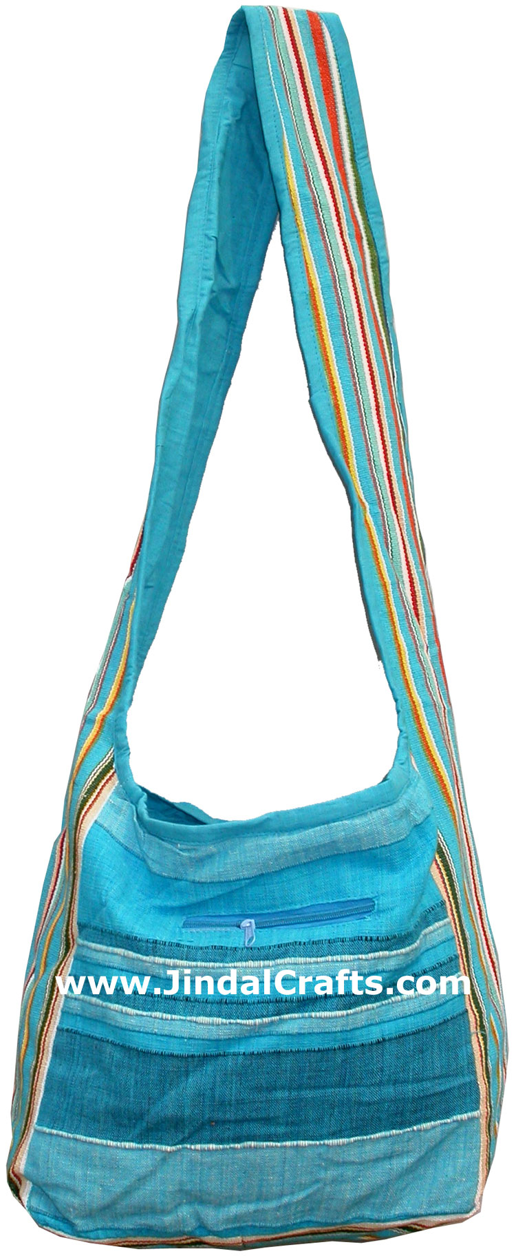 Colorful Hand Stitched Cotton Handbag Traditional Art