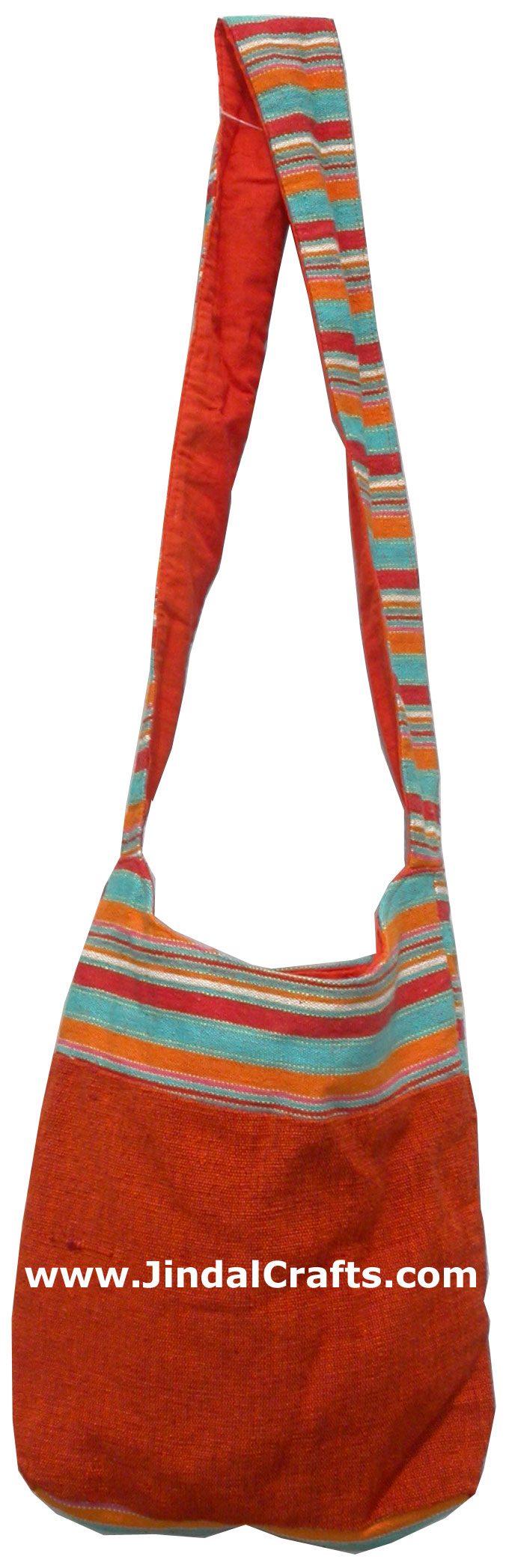 Colorful Hand Stitched Cotton Handbag Traditional Art