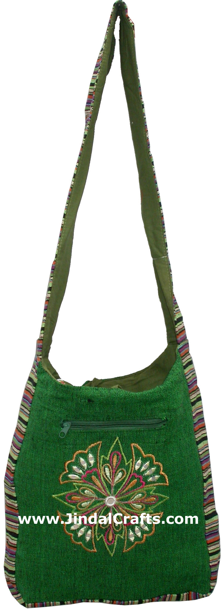 Colorful Hand Embroidered Shoulder Handbag India Art