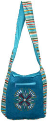 Colorful Hand Embroidered Shoulder Handbag India Art