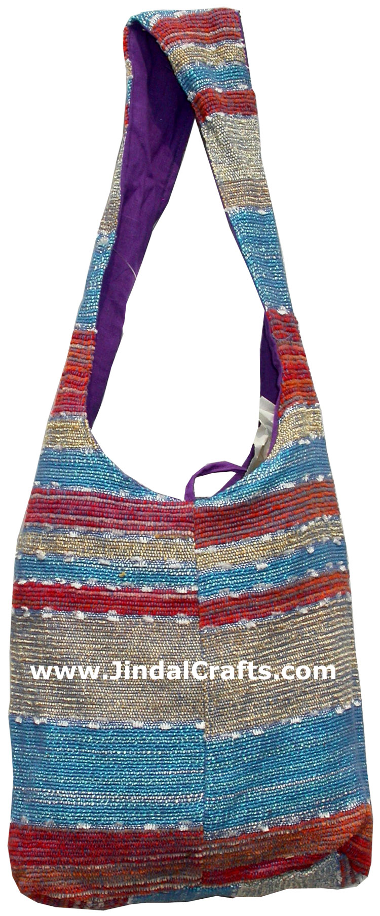 Colorful Hand Stitched Cotton Handbag Traditional Art
