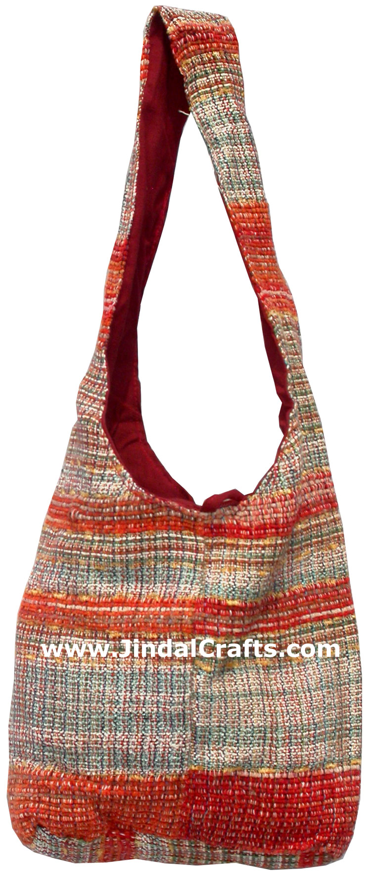 Colorful Hand Stitched Cotton Handbag Traditional Art