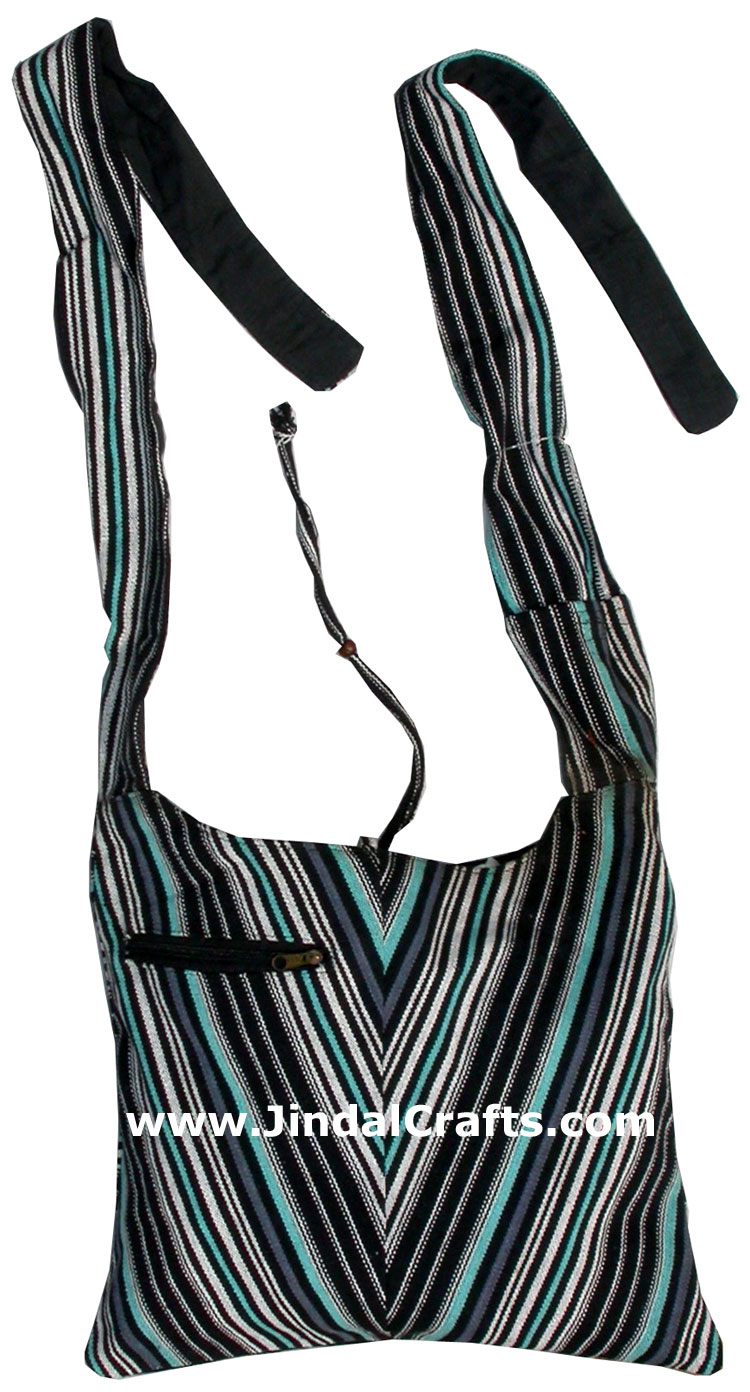 Colorful Hand Stitched Cotton Handbag Traditional Art