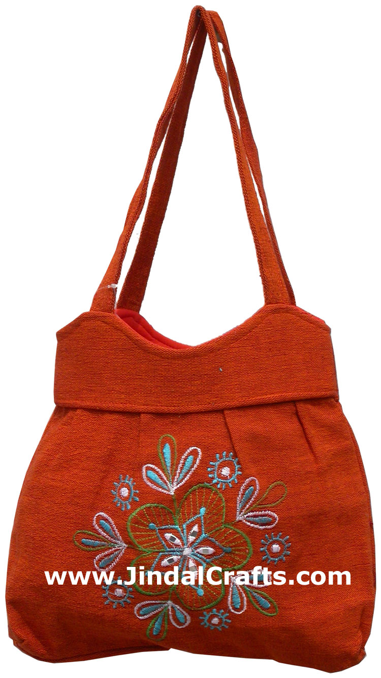 Colorful Hand Embroidered Handbag India Traditional Art