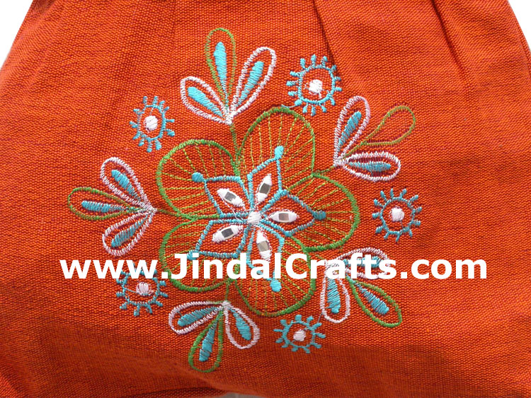 Colorful Hand Embroidered Handbag India Traditional Art
