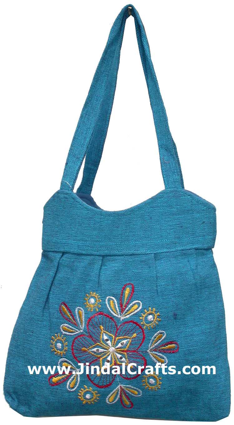 Colorful Hand Embroidered Handbag India Traditional Art