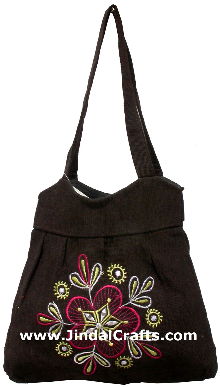 Colorful Hand Embroidered Handbag India Traditional Art