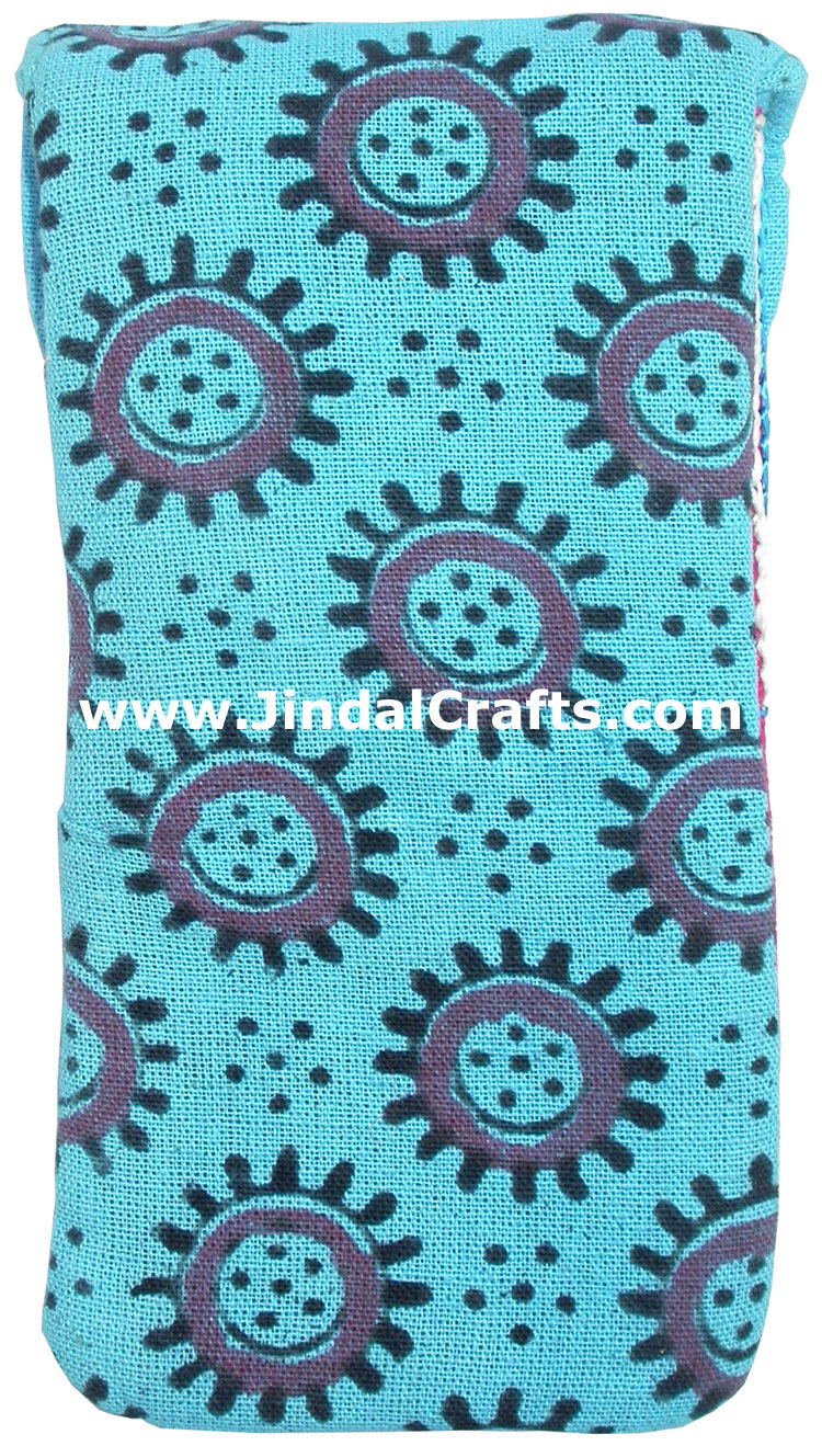 Cell Phone Bag Mirror Work Hand Embroidered India Arts