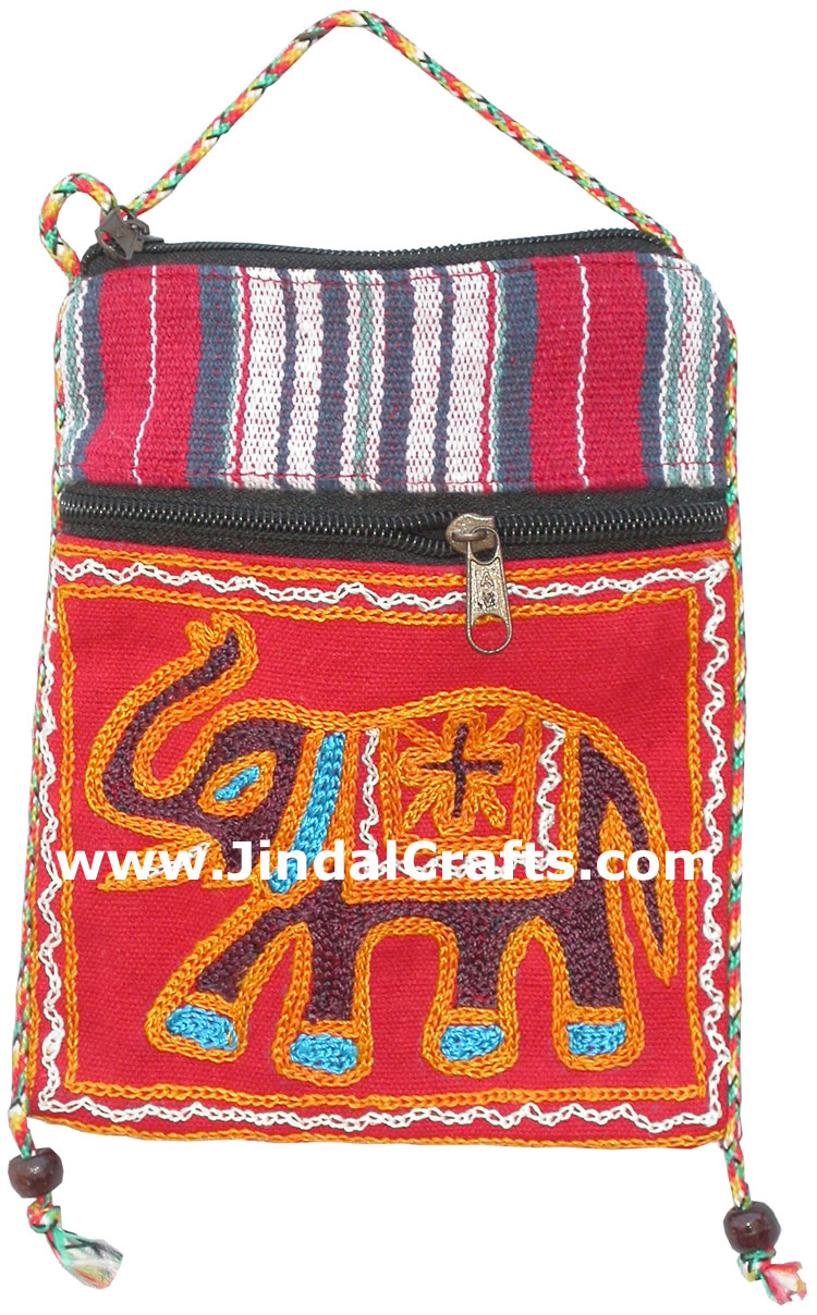 Designer Colorful Bags Cotton Hand Embroidered India