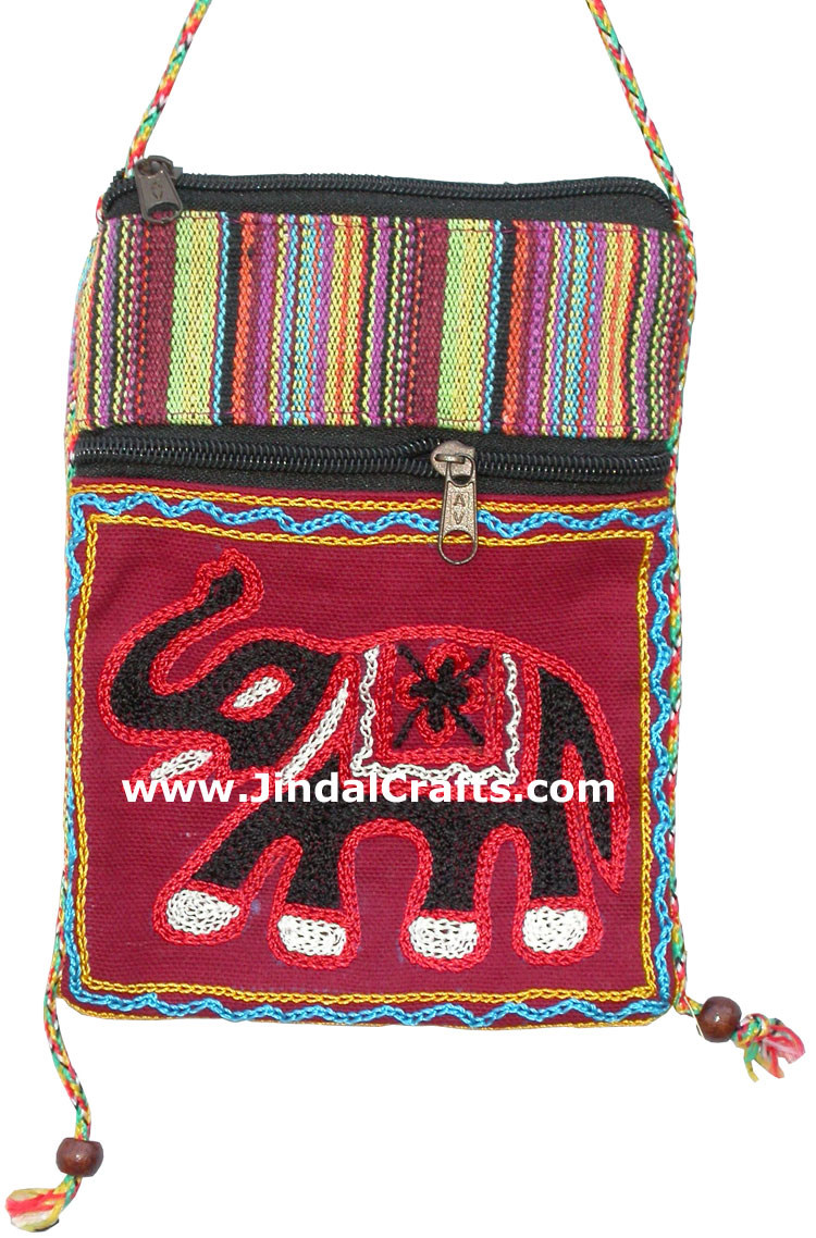 Designer Colorful Bags Cotton Hand Embroidered India