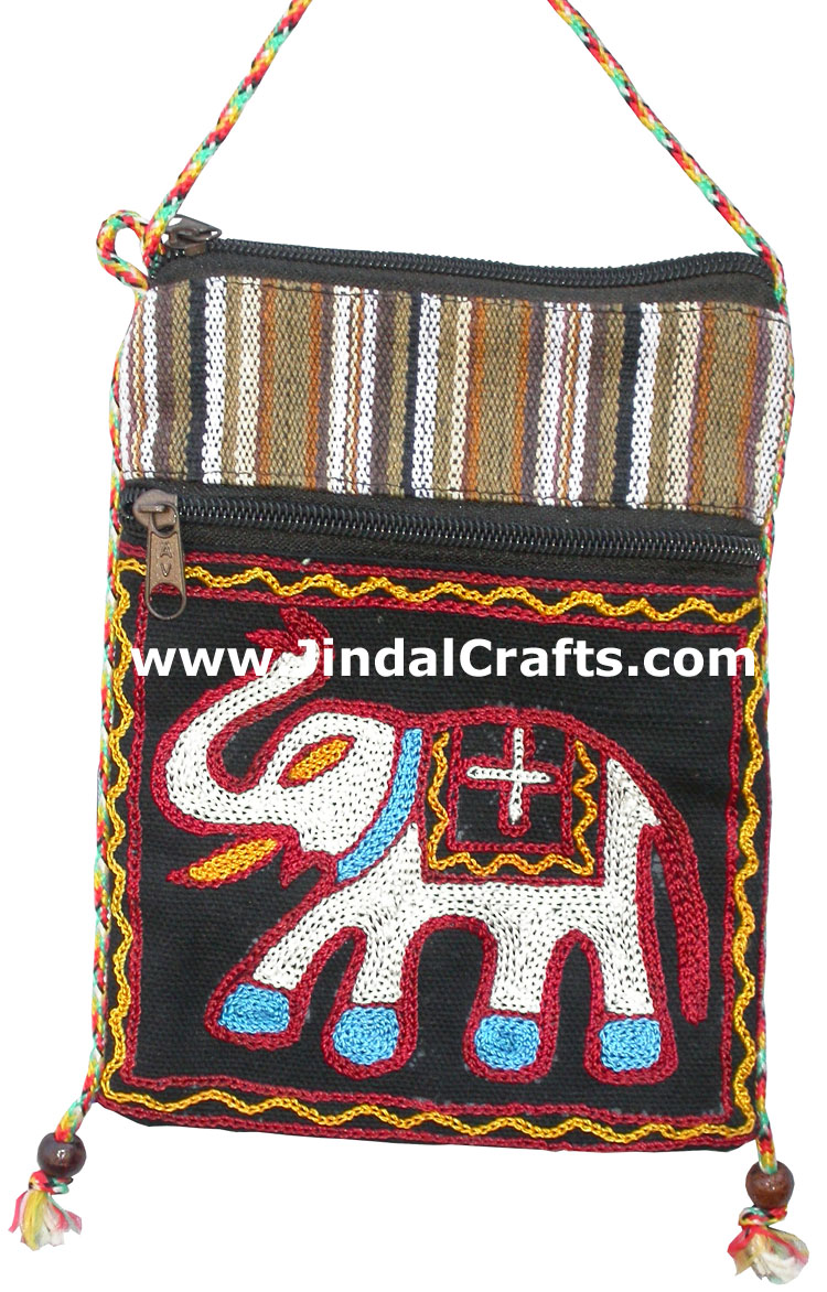 Designer Colorful Bags Cotton Hand Embroidered India