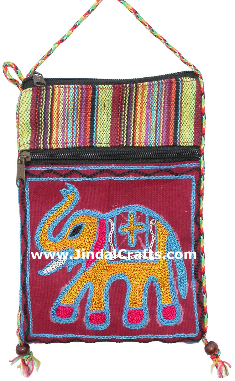 Designer Colorful Bags Cotton Hand Embroidered India
