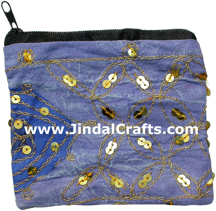 Hand Embroidered Design Pattern Pouch India Handicraft