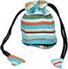 Colourful Hand Embroidered Pouch Handbag from India 100 % Cotton Fabric