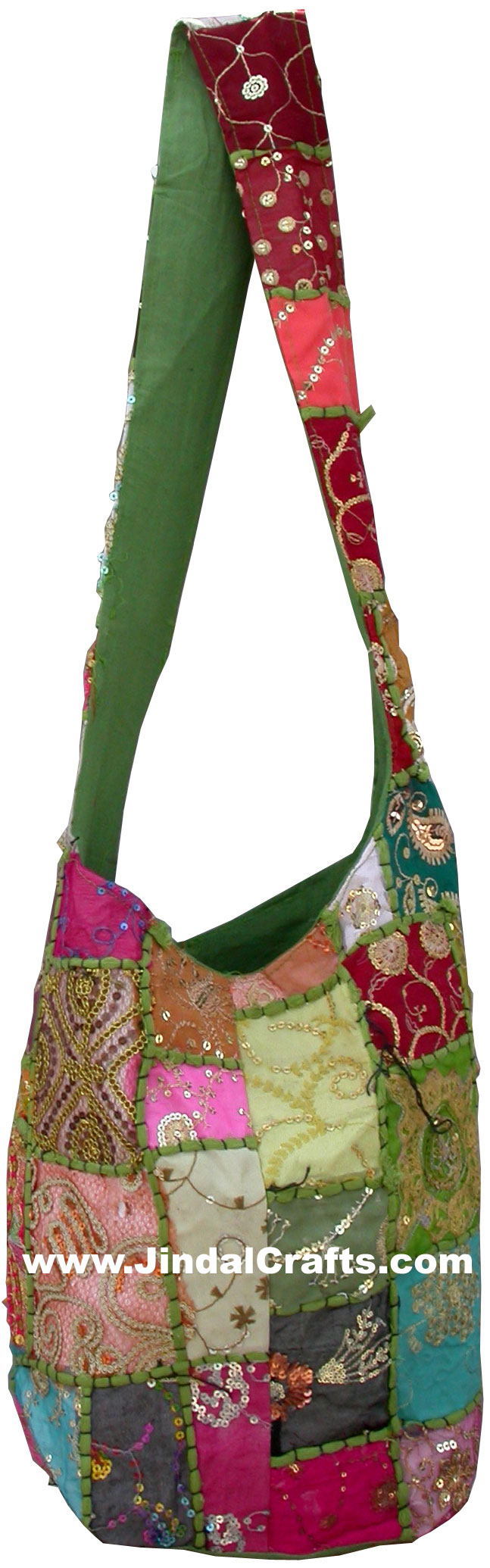 Colourful Hand Embroidered Gypsy Handbag from India 100 % Cotton Fabric Art
